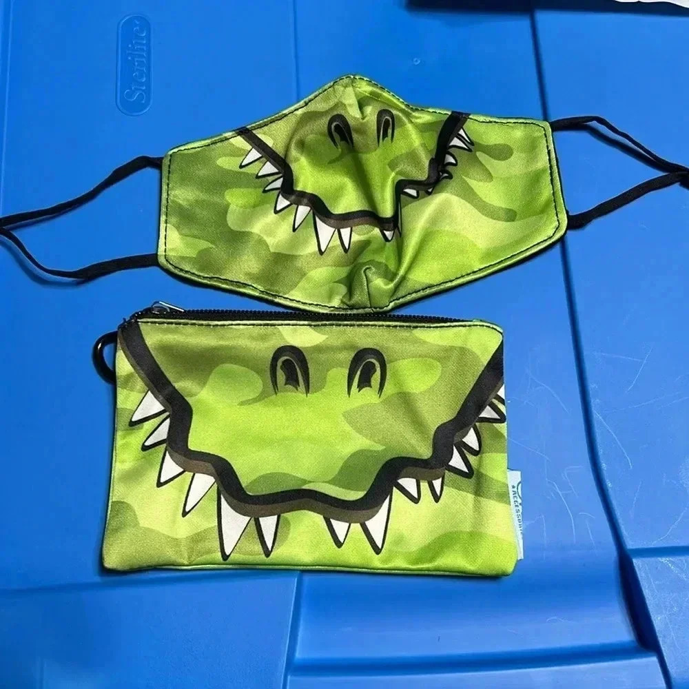 Omg accessories kids‎ dinosaur mouth face mask and pouch